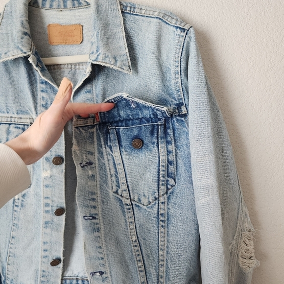 LEVIS x VINTAGE 240216 trucker jacket broken in well worn light‎ wash size 20 - Picture 4 of 10